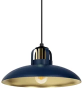 Lampa wisząca FELIX NAVY BLUE/GOLD 1xE27, granatowa, złota długa