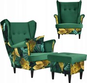 Fotel uszak z podnóżkiem Ari Print Duo FamilyMeble