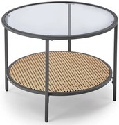 Szklana okrągła ława do salonu H4-S88