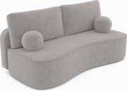 Masseno Sofa ROTONDO z funkcją spania i pojemnikiem na pościel, Rozkładana sofa - Szary, ANTHOLOGY 15