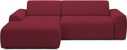 Narożnik SAVIO Lewostronny z Elektryczną Regulacją wolnostojący tkanina KANSAS 18 Wiśniowy WERSAL