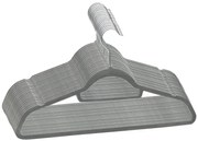 Zestaw 20 szt. aksamitnych szarych wieszaków F3-D65