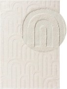 Jednokolorowy dywan z geometrycznym wzorem Paloma