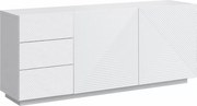 Komoda Asha 167 cm dwudrzwiowa z szufladami - biały mat