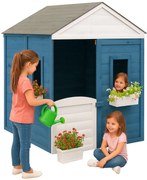 Niebieski ogrodowy domek dla dzieci D9-S08