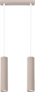 Lampa wisząca KARBON 2 taupe ryflowana SOLLUX  LIGHTING
