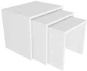 Stolik do odkładania Zariel biały, 3 szt.