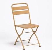 Składane Krzesło Do Jadalni Z Metalu Janti Musztarda - Sklum