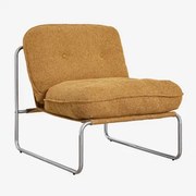 Fotel Matilda Z Tkaniny Bouclé Bouclé Miód Żółty - Sklum