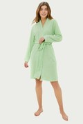 Damski szlafrok na guziki GABRIELLA M Jasnozielony