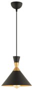 Lampa wisząca na lince MONZA 1xE27/40W/230V śr. 25 cm czarna/złota