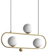 Żyrandol nowoczesny, LED - White Ball Elipse 3 - białe kule