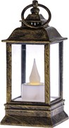 Latarnia ze świecą LED Cremona miedziany, 6 x 13 cm