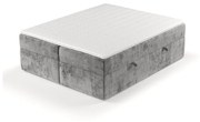 Szare łóżko boxspring ze schowkiem 140x200 cm Yoko – Maison de Rêve