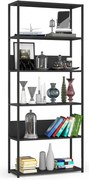 Czarny otwarty regał w stylu industrialnym R4-Z31