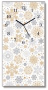 Zegar ścienny Pionowy-Płatki Śniegu Święta Zima