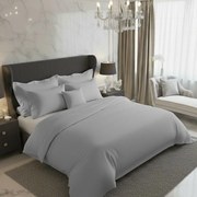 Kvalitex Pościel satynowa Luxury Collection jasnoszary, 140 x 200 cm, 70 x 90 cm