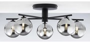 Jupiter 2048 - Przysufitowy żyrandol PRATO 5xG9/14W/230V czarny/dymnoszary