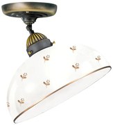 Kolarz 731.10.171 - Przysufitowy żyrandol NONNA 1xE27/75W/230V Ø 30 cm, motyw kwiatowy, wykończenie w kolorze różowego złota