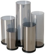 Srebrne świeczniki, metalowe, 4 sztuki