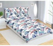 Bellatex Pościel bawełniana Łąka niebieski, 140 x 200 cm, 70 x 90 cm