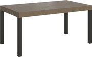 Stół rozkładany Everyday 160/244x80 cm, gołębia szarość, nogi antracytowe