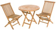 Zestaw ogrodowy teak FOXI BALKON I. 1+2 (poduszki GRATIS)