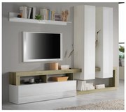 Meblościanka LENOR biała/brązowa