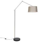 Nowoczesna lampa podłogowa stalowa z abażurem w kolorze taupe 45 cm - Editor Nowoczesny Oswietlenie wewnetrzne