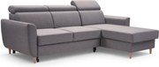 Masseno Narożnik SAPORE z funkcją spania i pojemnikiem na pościel Narozniki L, Rozkładana sofa - Szary, DENVER 18