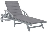 Jasnoszary ogrodowy leżak G2-C98