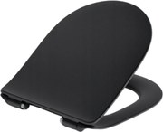 Deska sedesowa czarna typu Slim 46 x 36 cm do wiszącej miski WC DECOS matt black