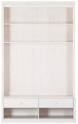 Biały zestaw pod TV z litego drewna sosnowego 140x223 cm Anita – Støraa