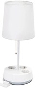 Aigostar - Lampa stołowa z gniazdami 1xE27/60W/230V biała