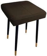 Taboret SQUARE 2 MG VELVET brązowy ATOS