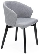 Szare drewniane krzesło kubełkowe G0-N08