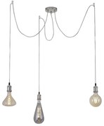 Leuchten Direkt 13571-55 - Żyrandol na lince DIY 3xE27/60W/230V pająk matowy chrom