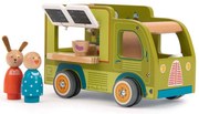 Drewniane auto zabawkowe La Grande Famille Food Truck – Moulin Roty