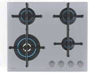 Klarstein Illuminosa 60cm Płyta gazowa 4 palniki Srebrny