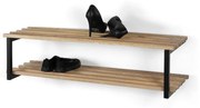 Czarno-naturalny metalowy regał na buty Marco – Spinder Design