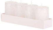Zestaw świec adwentowych, białe, 4 szt.,parafinowe, 8 cm