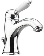 Bateria umywalkowa stojąca w kolorze srebra Kirké White – Sapho