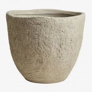 Donica Zewnętrzna Z Cementu Nuria Ø45 Cm - ↑40 Cm & Piaskowy Brąz - Sklum