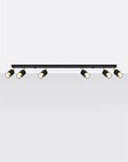 Listwa oświetleniowa NERO 6 czarny/złoty SOLLUX  LIGHTING