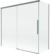 Mexen Rox parawan nawannowy 2-skrzydłowy rozsuwany 170 + 75 x 150 cm, transparent, gun metal - 8C9-170-075-95-00
