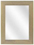 Szare drewniane lustro w szerokiej ramie E7-S18