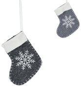 Wisząca skarpeta świąteczna SNOW SOCK 12 cm - różne kolory Kolor: Jasnoszary