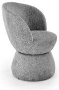 Krzesło tapicerowane, obrotowe szare, popiel K581