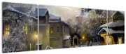 Obraz - Zimowa wioska (170x50 cm)