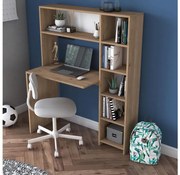 Biurko z półką RANI 113,2x141,8 cm brązowe